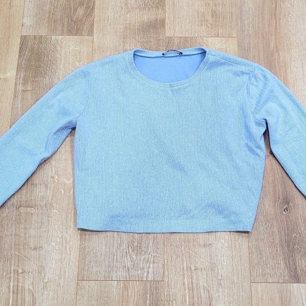 Zara women knot light blue sweater size M